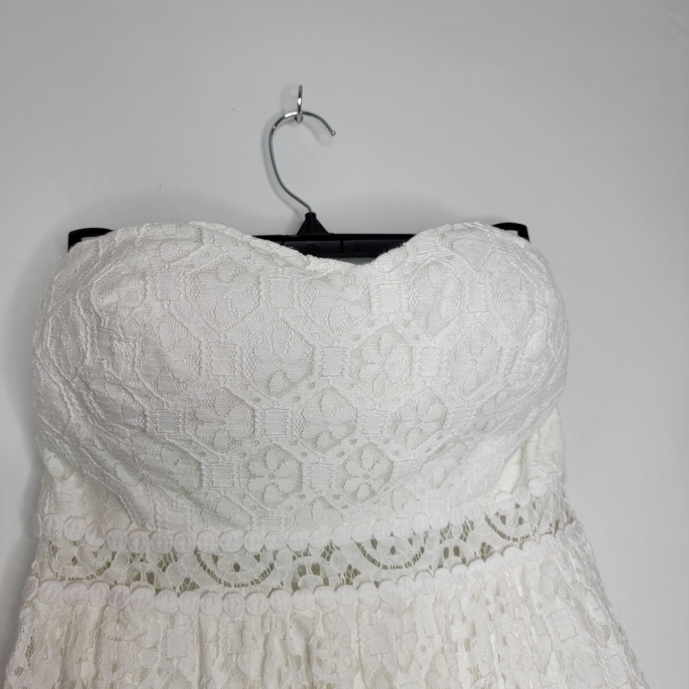 Lilly Pulitzer White Strapless Lace Dress - Picture 10 of 12